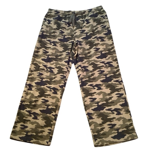 Croft & Barrow Men’s Soft Fleece Lounge Pants Camo Pockets Size XXL EUC - Picture 1 of 10